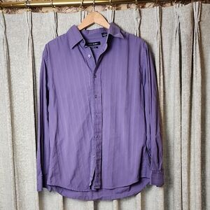 Men's Purple Button-Up Shirt